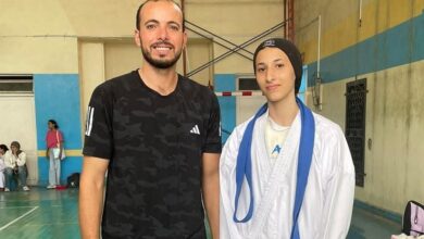 فاطمة عبد الله تصعد لتصفيات بطولة الجمهورية للمدارس في الكاراتيه